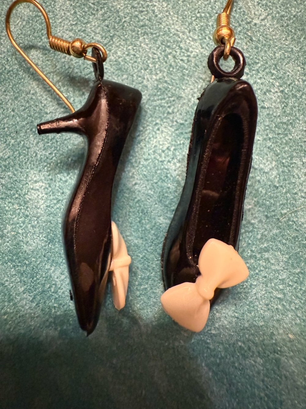 Black Bow Pump Earrings - Women Shoes Inspired Jewelry